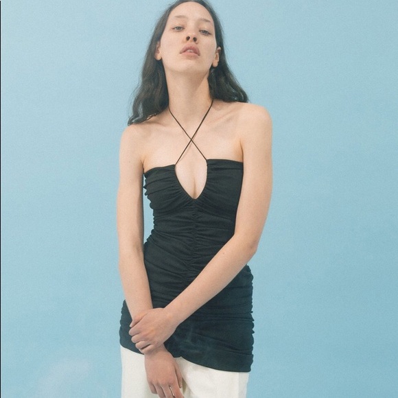 NWT Georgia Alice Black Ruched Mini Dress size 4 - Picture 6 of 8